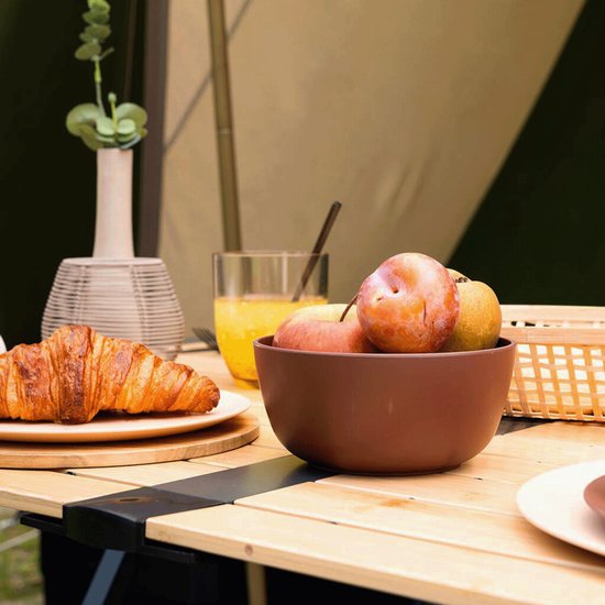 Travellife Nova Kom ø14cm Cacao 2 stuks - Melamine en BPA-vrij - Ideaal voor op de camping — afbeelding 2
