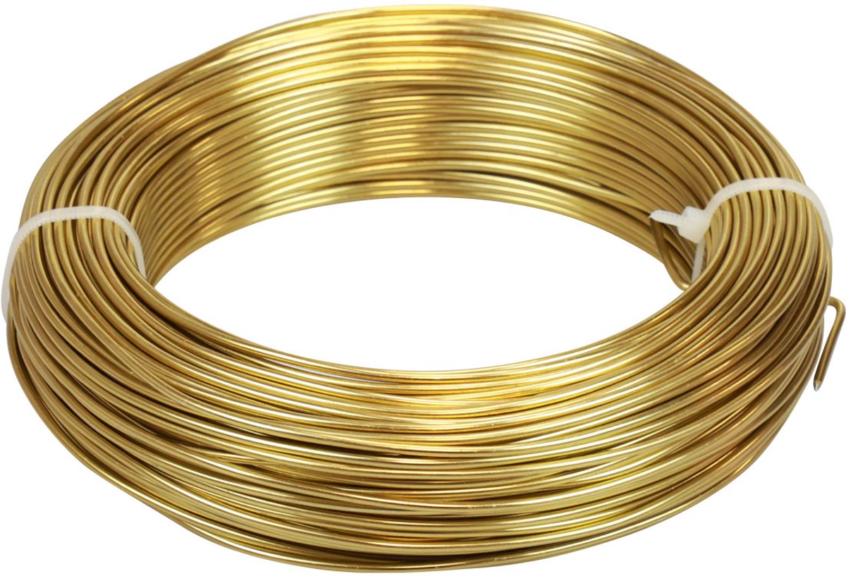2mm Goud Ijzerdraad 12 meter 100gram