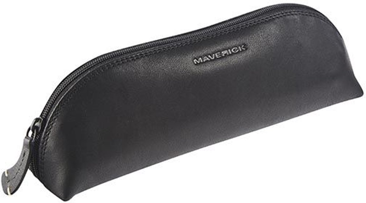 Maverick Lederen pennenzak ovaal The Original zwart MAV UC 703-01
