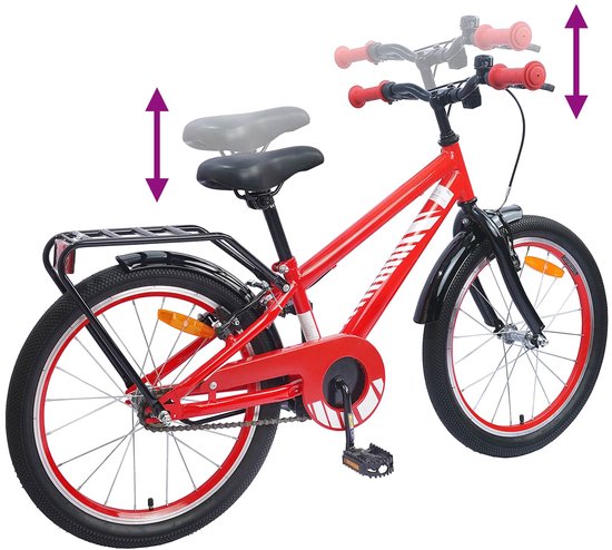 vidaXL - Kinderfiets - 18 - Inch - voor - 5-7 - jaar - oud - Rood van VidaXL — afbeelding 4