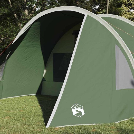 vidaXL - Tunnel - Tent - 5-Persoon - met - dak - Groen - en - Wit - 805 - x - 405 - x - 211 - cm van Vidaxl — afbeelding 4