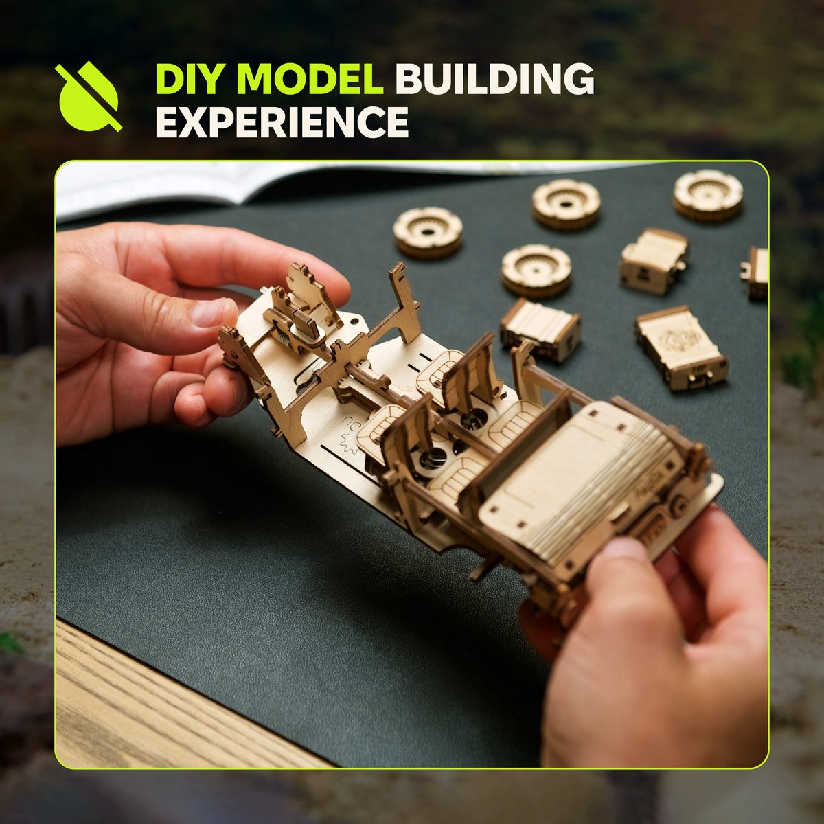 UGEARS 3D Modelbouw - Flying Ford Anglia™ - Harry Potter™ - Mechanisch Bouwpakket Hout - Educatief Speelgoed — afbeelding 5