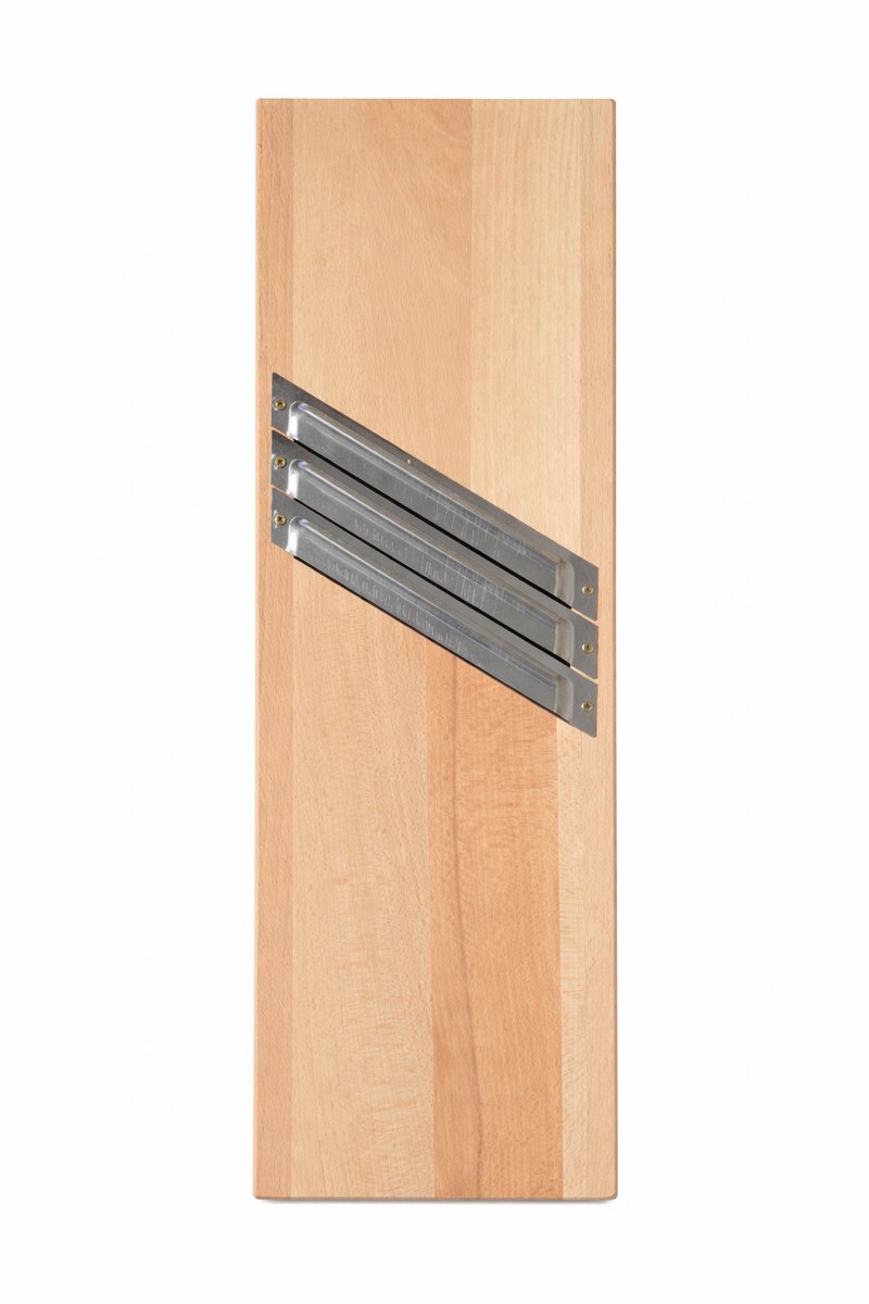 Natuurlijker leven - Houten Mandoline - Koolsnijder - 3 messen - 49 cm x 17 cm
