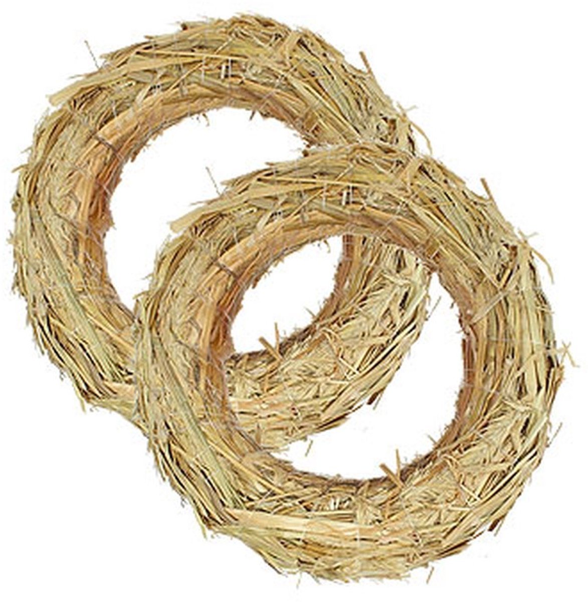 Strokrans Ø18cm - 10 stuks naturel - adventskrans, grafkrans, knutselm