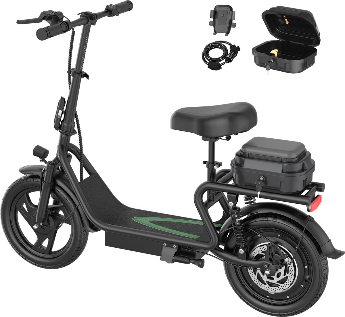 Peter AOVOPRO ESBS PROXB Elektrische Step met Zadel en Opbergbox - Peter - €489,00