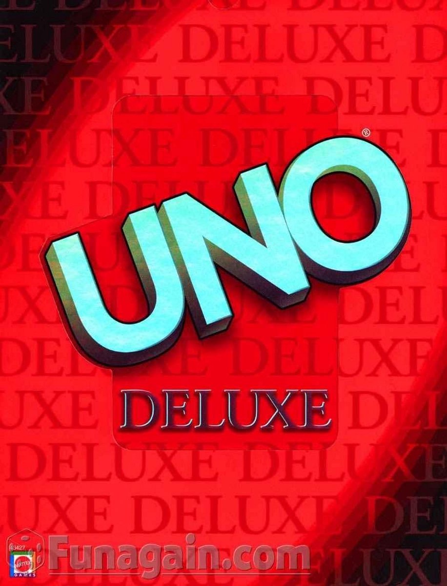 Uno Deluxe Spel - Luxe Opslagdoos met Kaarttray, Scoreblad en Potlood