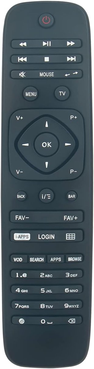 Vervangende Afstandsbediening voor IPTV Box - Compatibel met RC2964506/01B