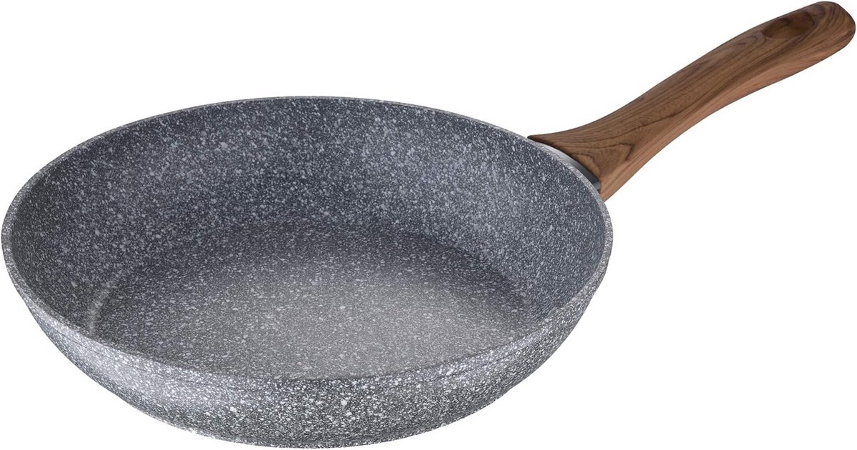 Koekenpan 24cm met Marblé-antiaanbaklaag en ergonomische handgrepen