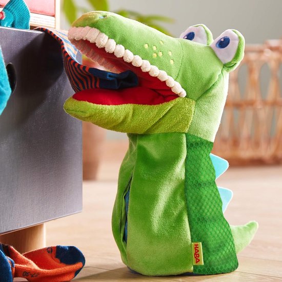 Pluche Handpop Krokodil voor Poppenspel en Rollenspel — afbeelding 4