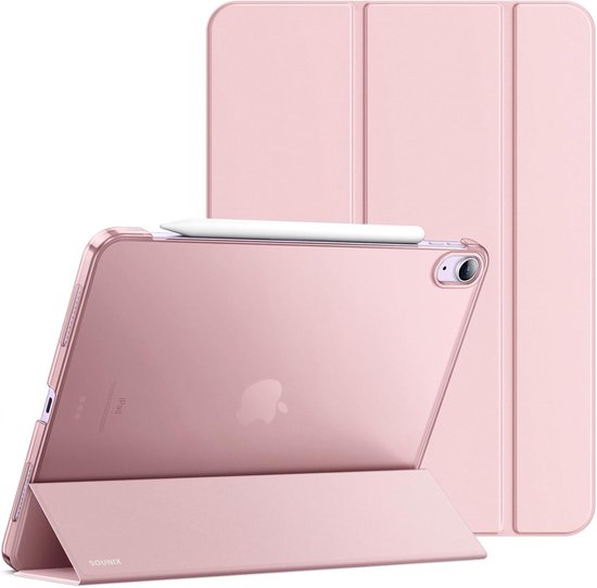 Sounix Étui pour iPad 10,9 pouces (2022) - Étui pour iPad 10 - Étui de livre de Luxe - Couverture pour iPad - Étui (10,9 pouces) - Rose