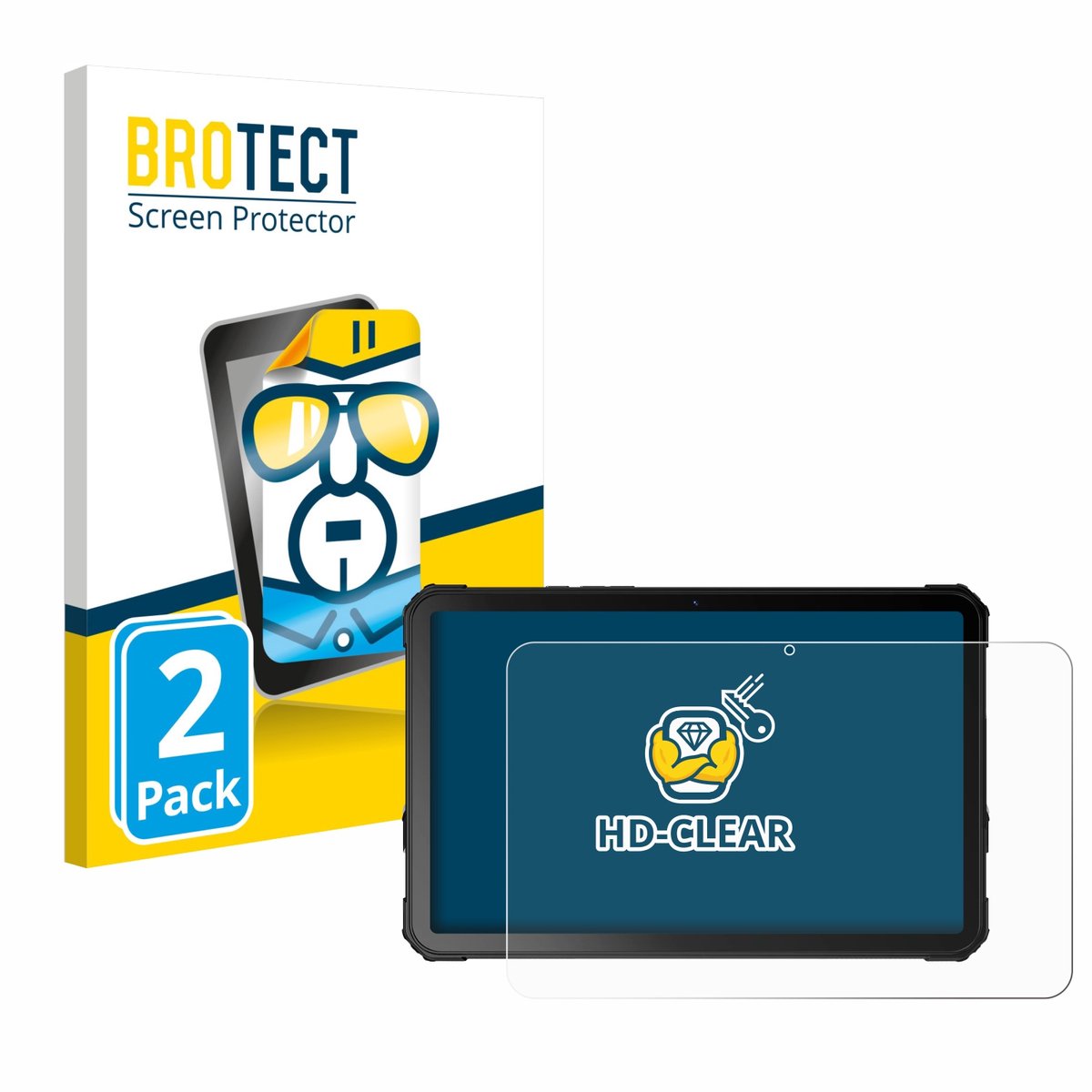 BROTECT - Screenprotector voor Fossibot DT3 5G - Folie Beschermfolie transparant 2 Stuks