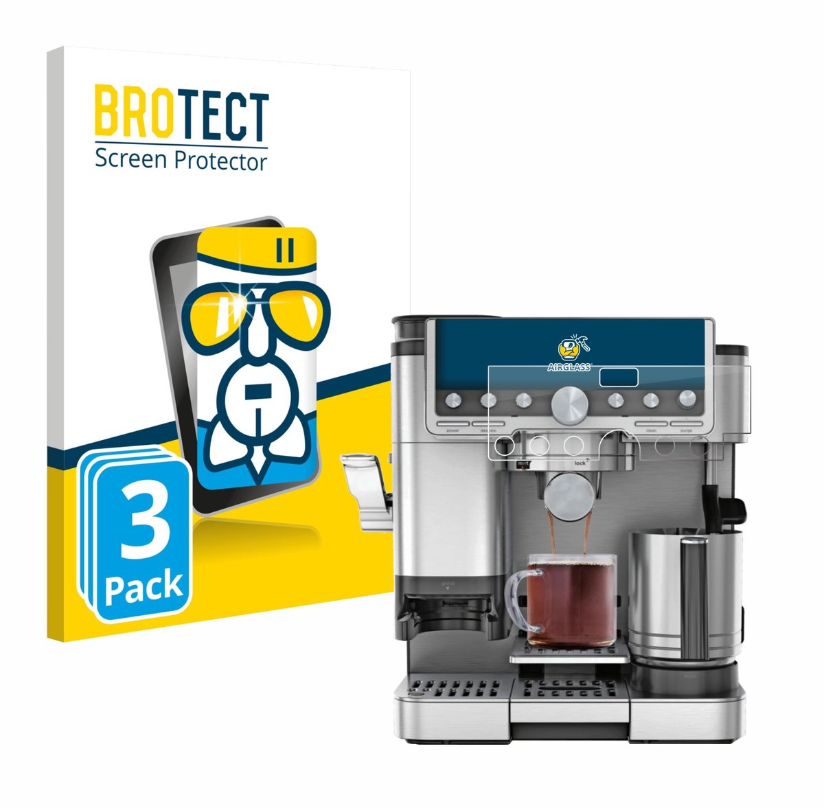 Screenprotector 3 Stuks voor Ninja Luxe Cafe Pro ES701EU Beschermglas transparant