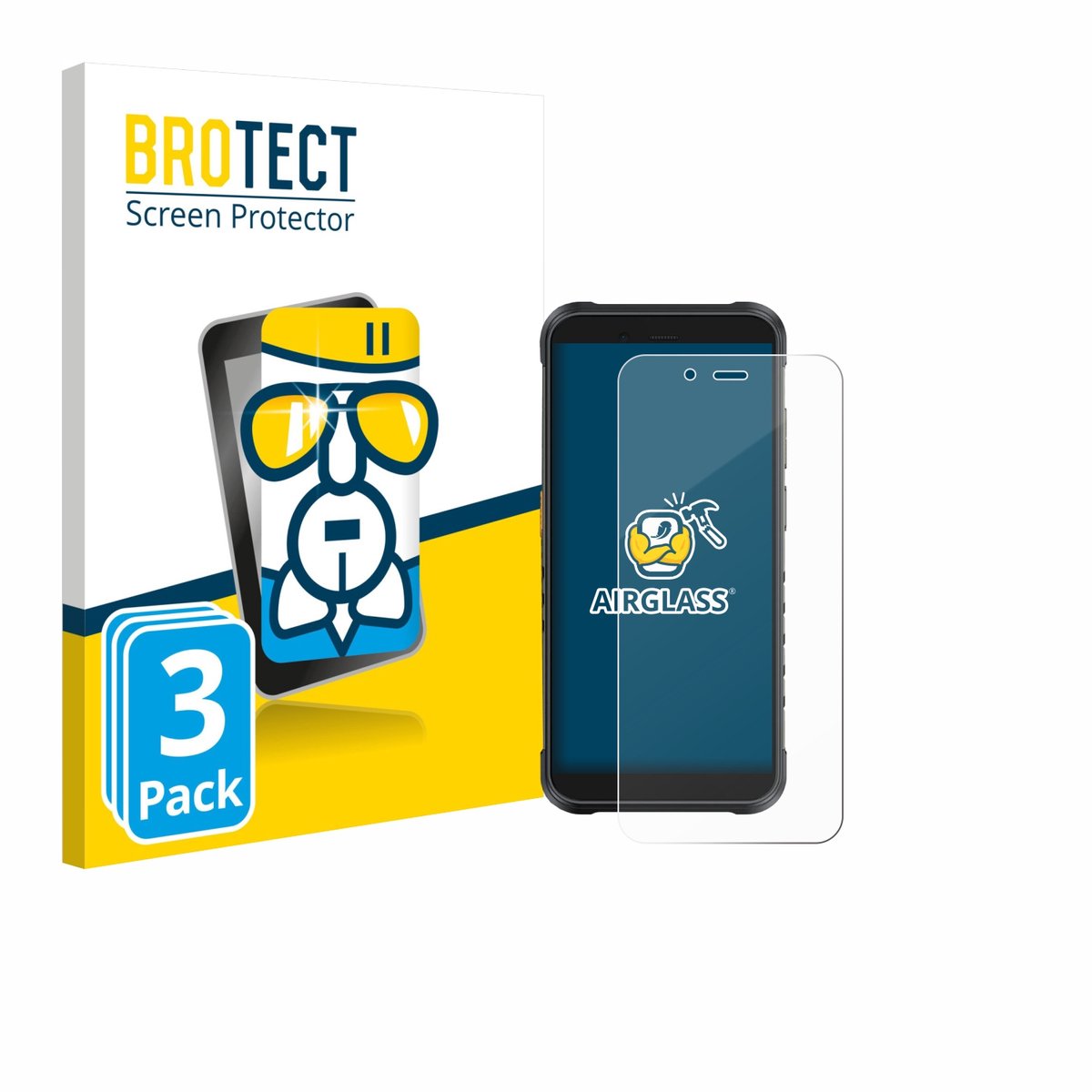 Screenprotector 3 Stuks voor Ulefone RugKing Beschermglas transparant