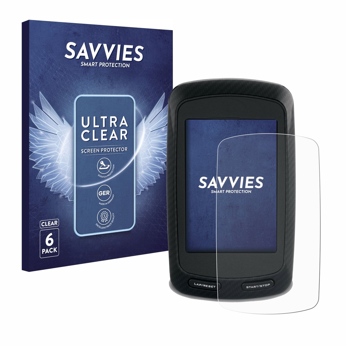 Savvies - Screenprotector voor Garmin Edge 800 - Folie Beschermfolie transparant 6 Stuks