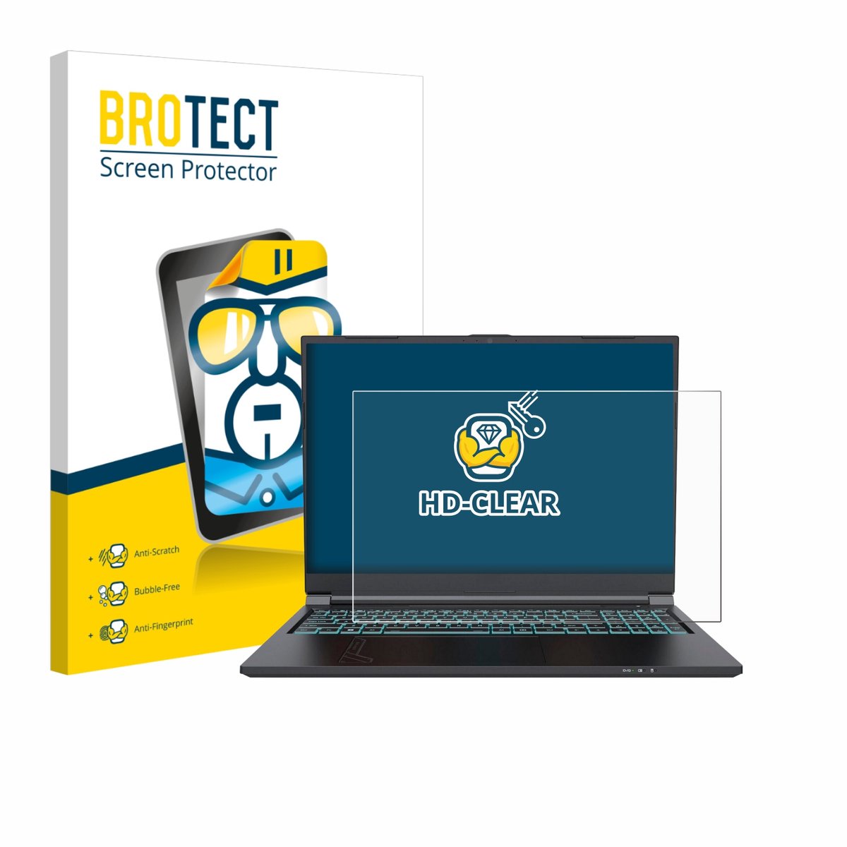 BROTECT - Screenprotector voor Gigabyte G6 2023 - Folie Beschermfolie transparant