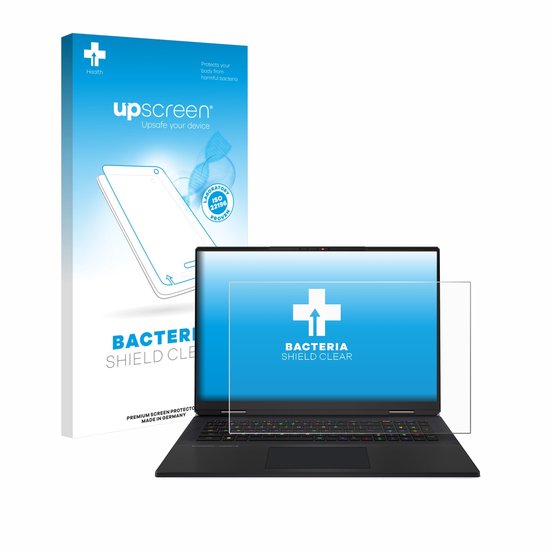 upscreen - Screenprotector voor MSI Titan 18 HX AI 2025 - Folie Beschermfolie transparant antibacterieel