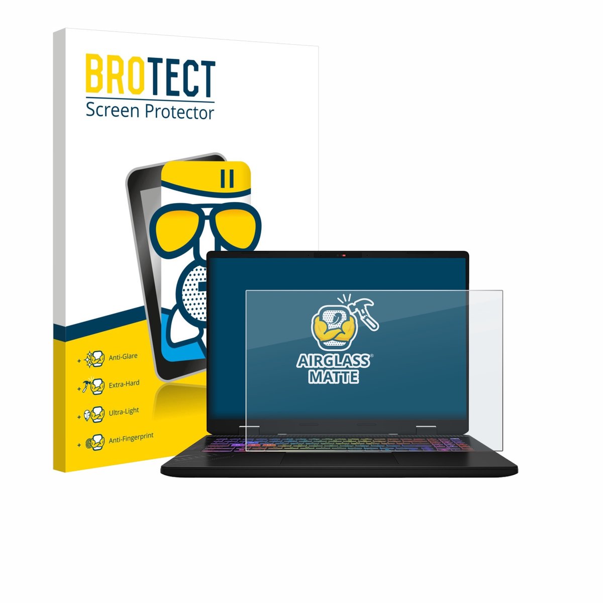 BROTECT - Screenprotector voor MSI Vector 16 HX AI - Folie Beschermfolie Beschermglas matte