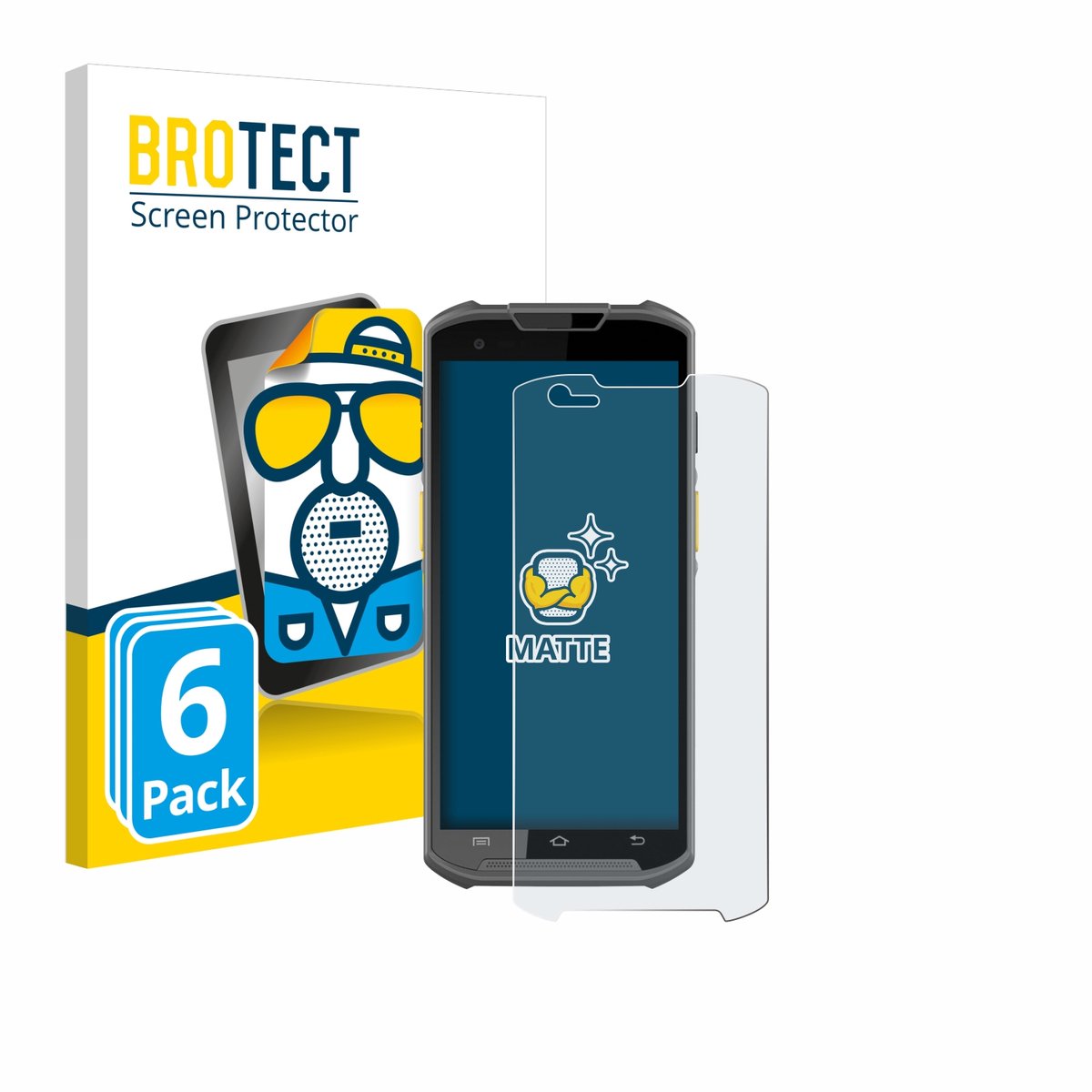 BROTECT - Screenprotector voor Newland MT93 - Folie Beschermfolie matte 6 Stuks