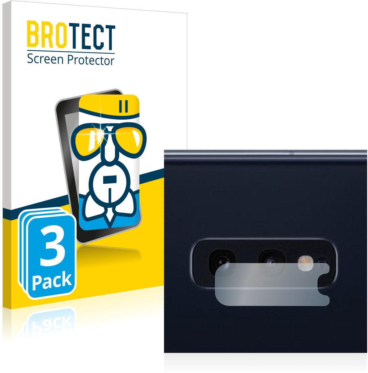 Screenprotector 3 Stuks voor Samsung Galaxy S10e (ALLEEN Camera Lens) Beschermglas transparant