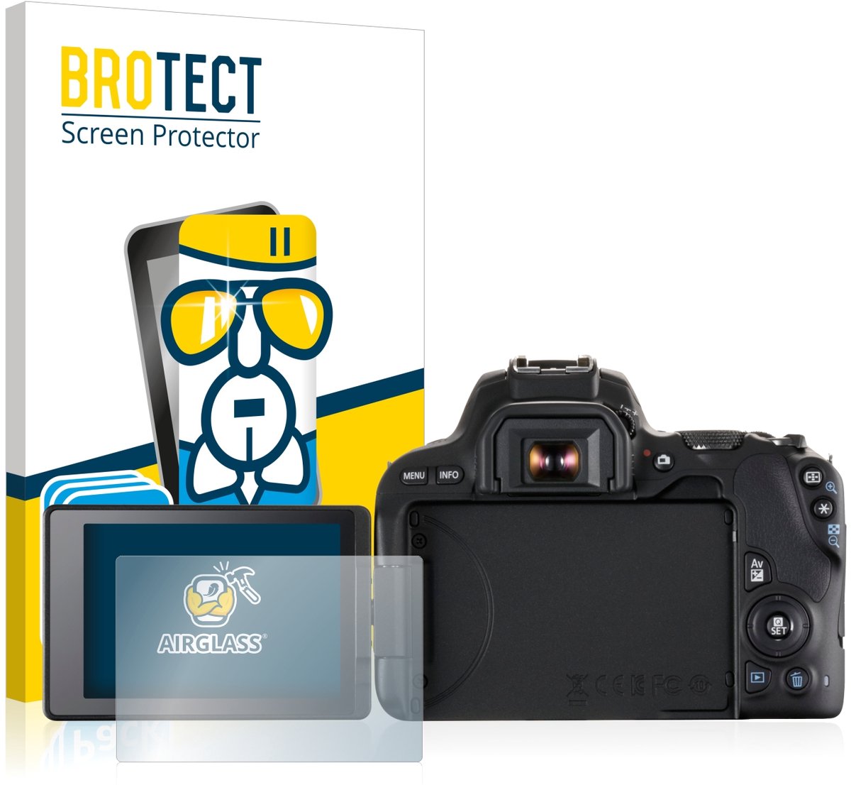 Screenprotector 3 Stuks voor Canon EOS 200D Beschermglas transparant
