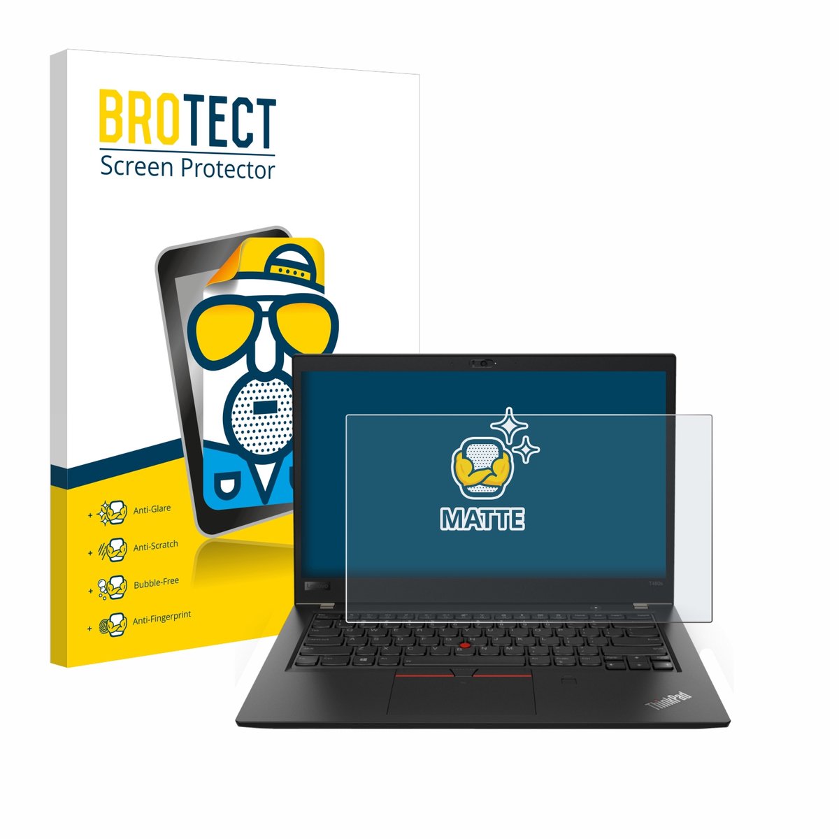 BROTECT - Screenprotector voor Lenovo ThinkPad T480 / T480s - Folie Beschermfolie matte