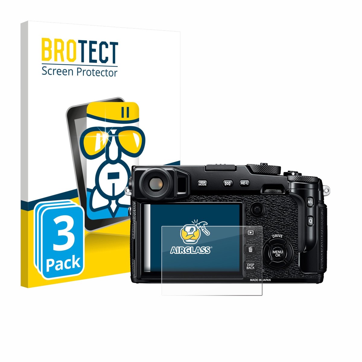 Screenprotector 3 Stuks voor Fujifilm X-Pro2 Beschermglas transparant