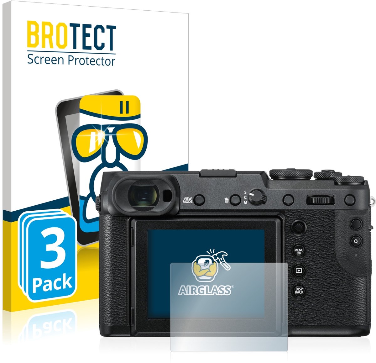 Screenprotector 3 Stuks voor Fujifilm GFX 50R Beschermglas transparant