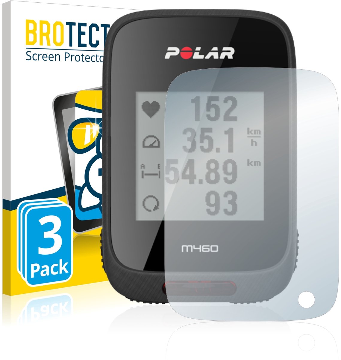 Screenprotector 3 Stuks voor Polar M460 Beschermglas transparant