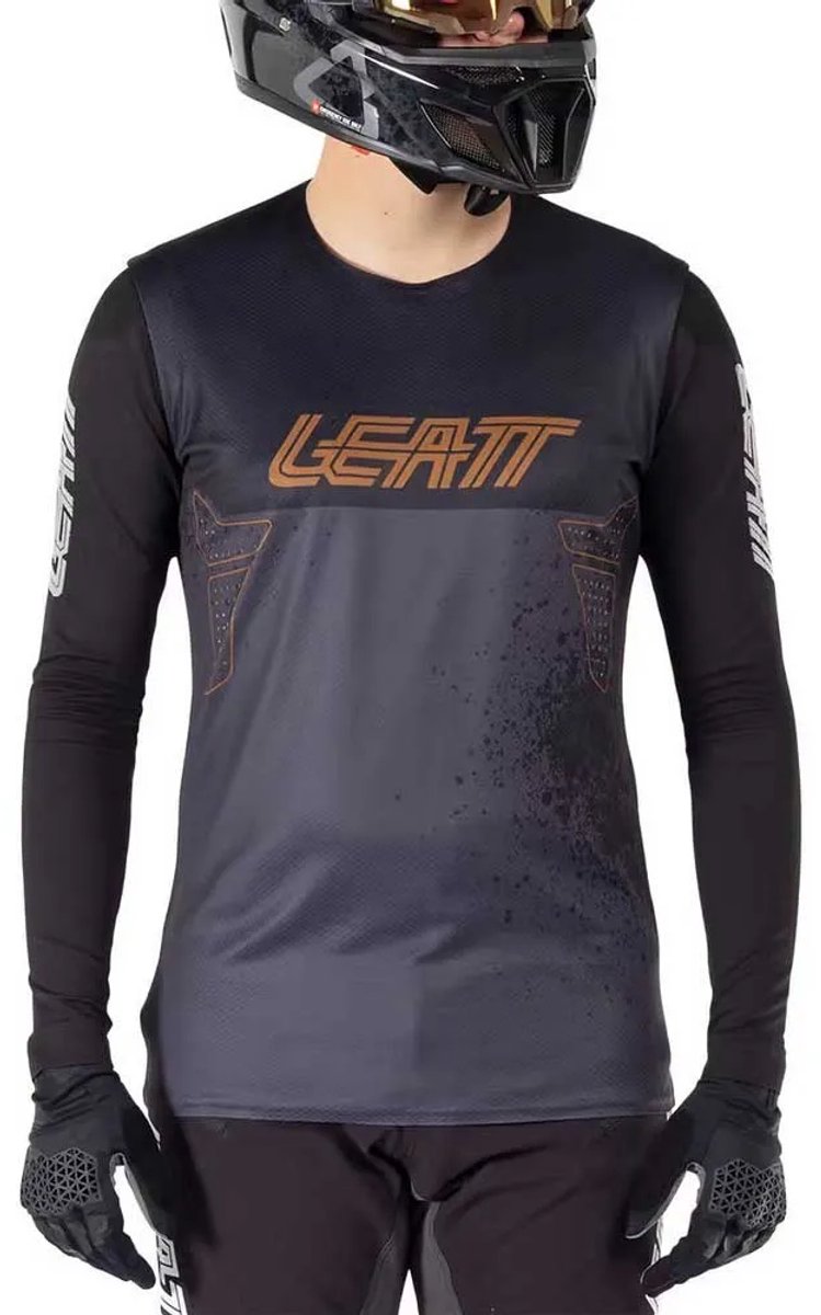 Leatt Mtb Gravity 5.0 T-shirt Met Lange Mouwen Man Zwart