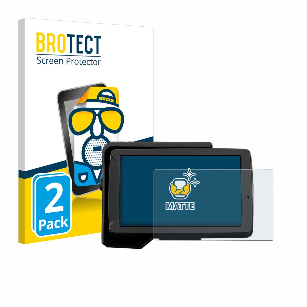 BROTECT - Screenprotector voor BMW R 1250R S Navigator V 5" - Folie Beschermfolie matte 2 Stuks
