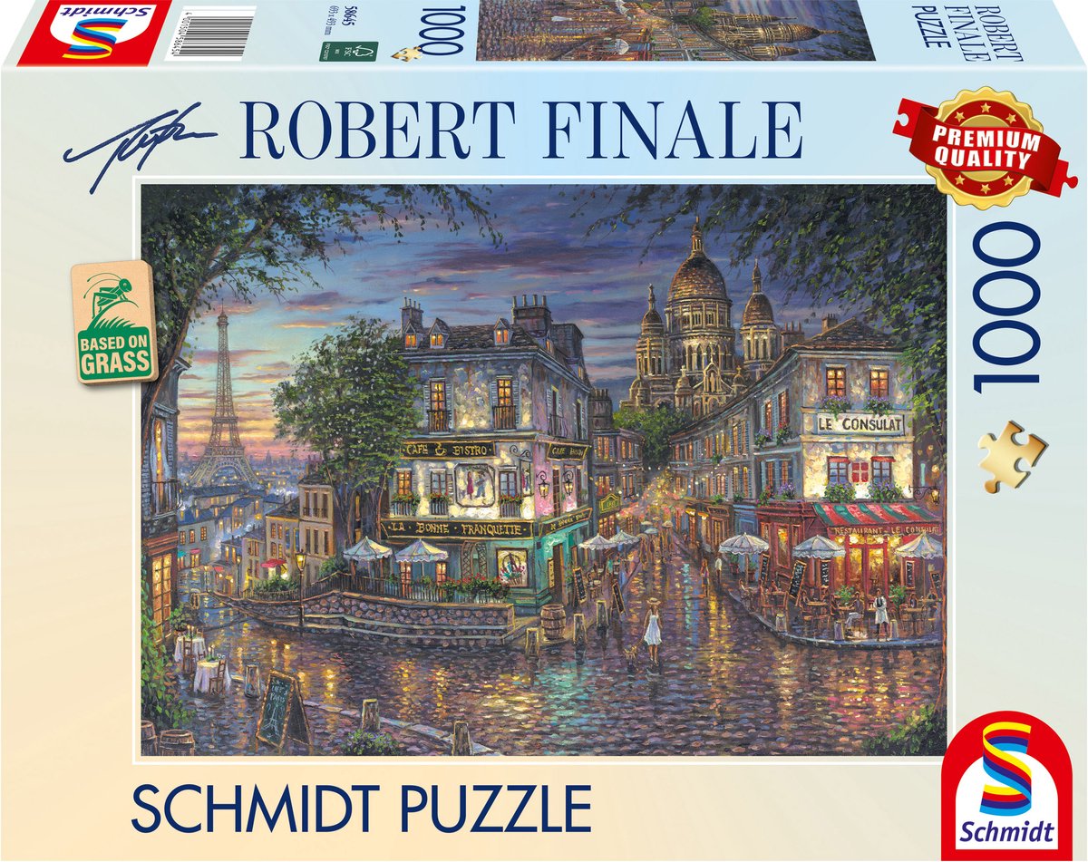 Schmidt puzzel Montmartre landschap 1000 stukjes karton volwassenen.