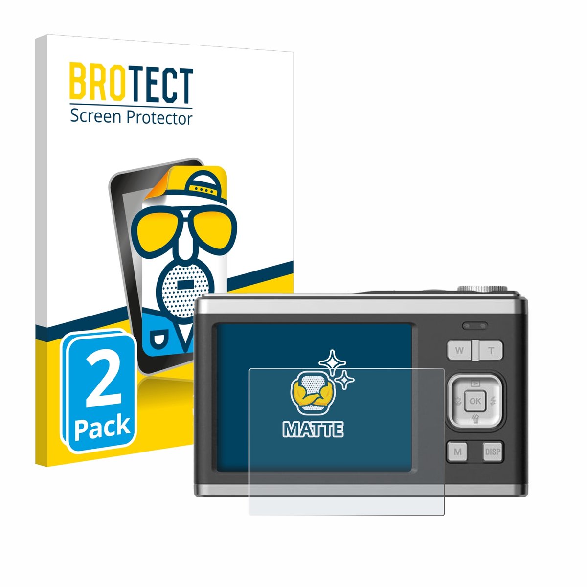 BROTECT - Screenprotector voor Rollei Compactline 10X - Folie Beschermfolie matte 2 Stuks