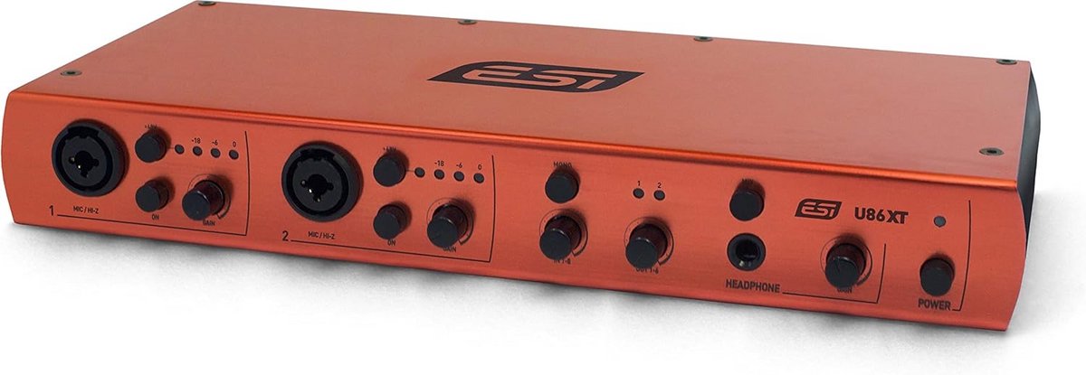 Professionele 8-In/6-Uit USB Audio Interface met 24-bit/96kHz Resolutie en MIDI