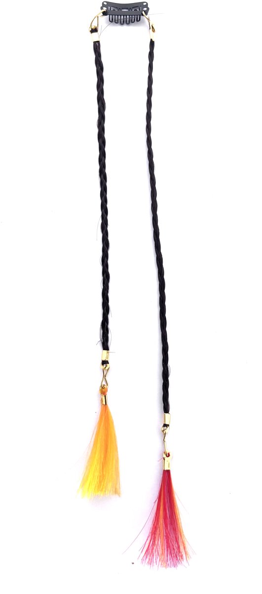 Haar Vlechtjes 2 op een click 24 cm - Haar Clip - Ibiza - Haar Extension - Haarspeld - Haarsieraad - Haaraccessoires - Feest - Kerstmis - Verjaardag - Meisje - Verjaardag - Sinterklaas - Schoen cadeau - Haarversiering - Carnaval - Trendy