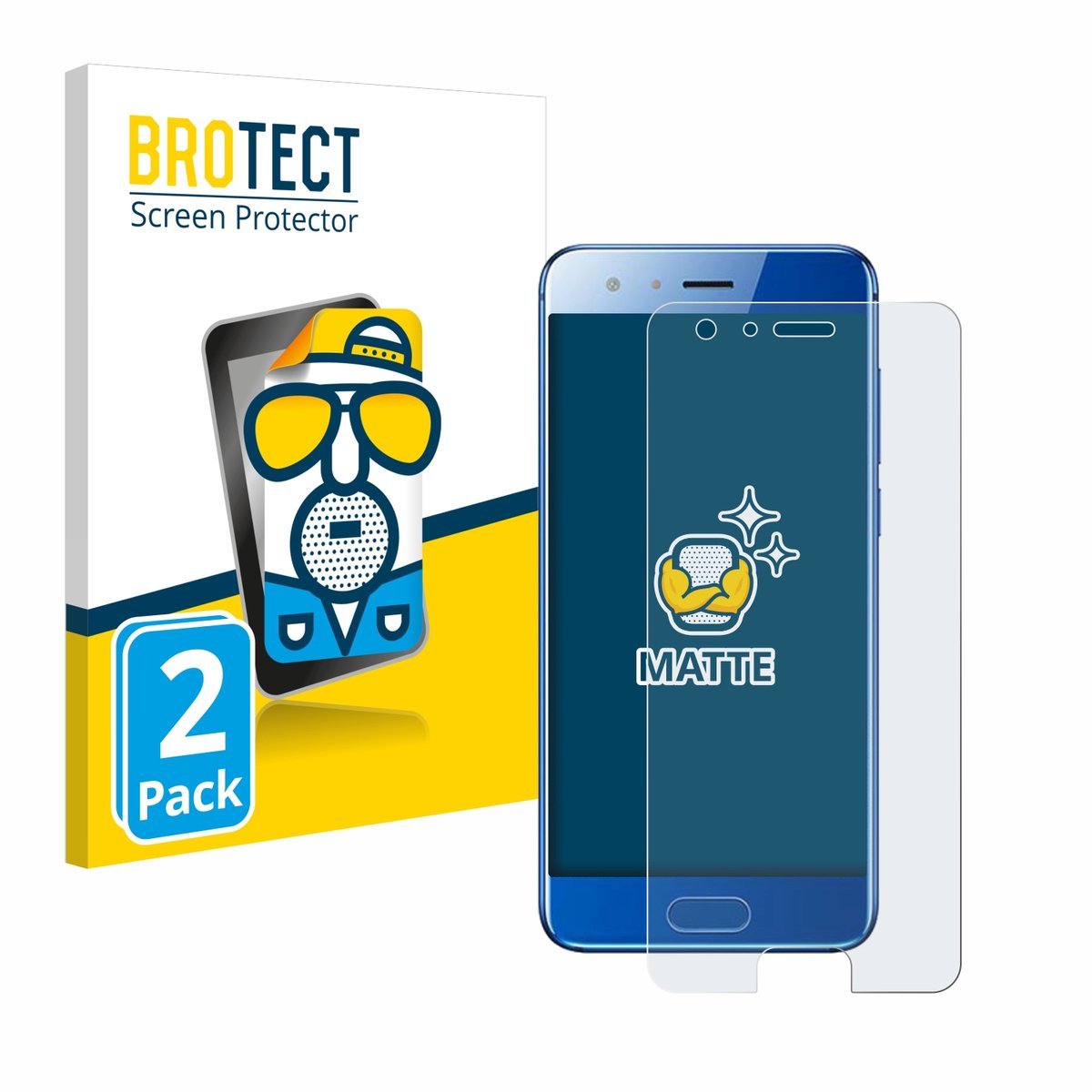 BROTECT - Screenprotector voor Honor 9 - Folie Beschermfolie matte 2 Stuks