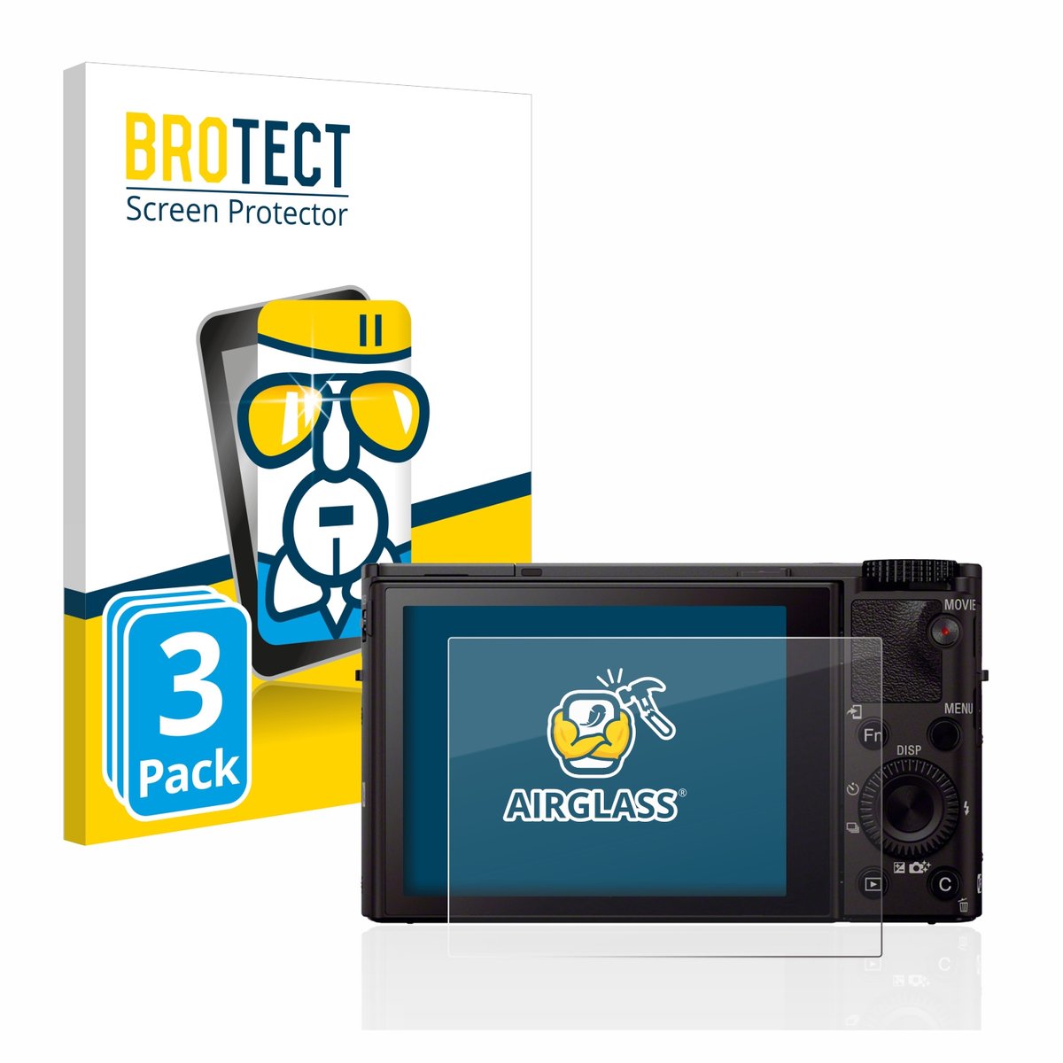 Screenprotector 3 Stuks voor Sony Cyber-Shot DSC-RX100 III Beschermglas transparant