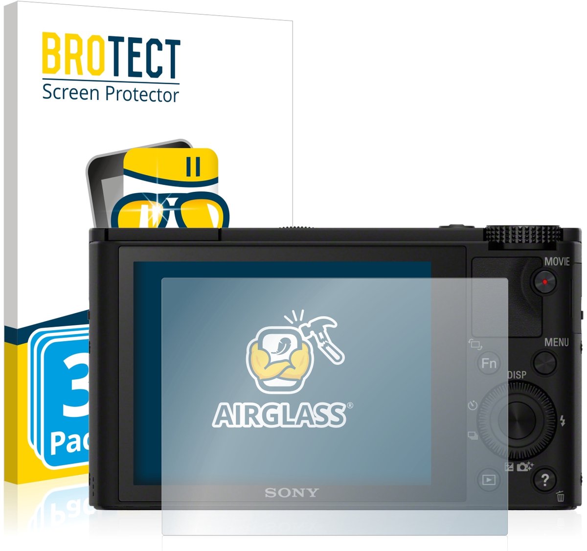 Screenprotector 3 Stuks voor Sony Cyber-Shot DSC-RX100 Beschermglas transparant