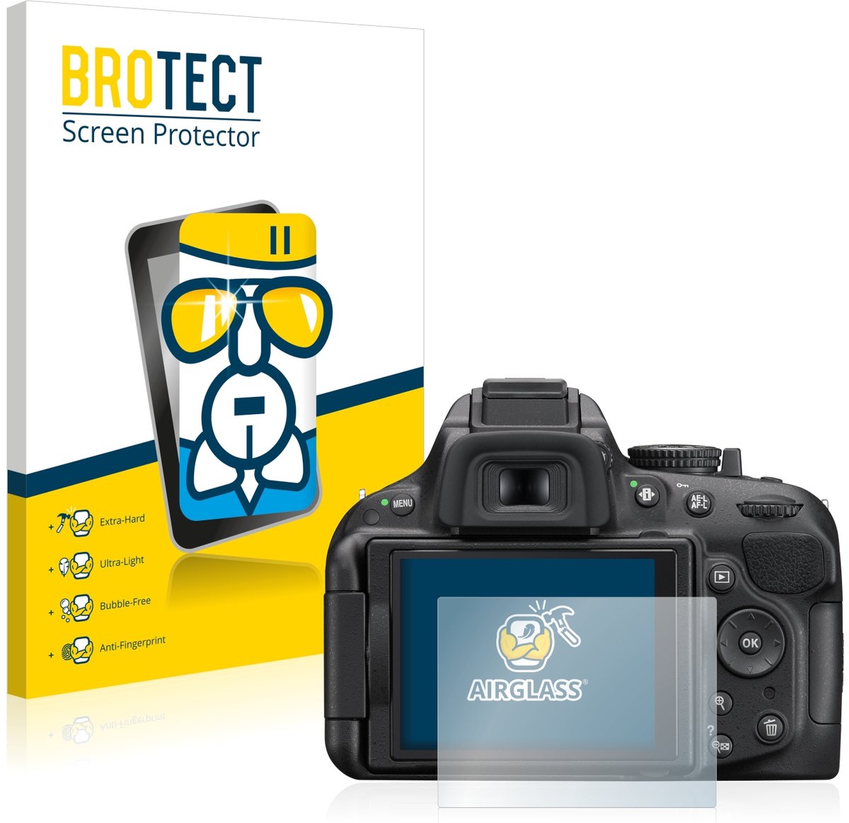 Screenprotector voor Nikon D5200 Beschermglas transparant