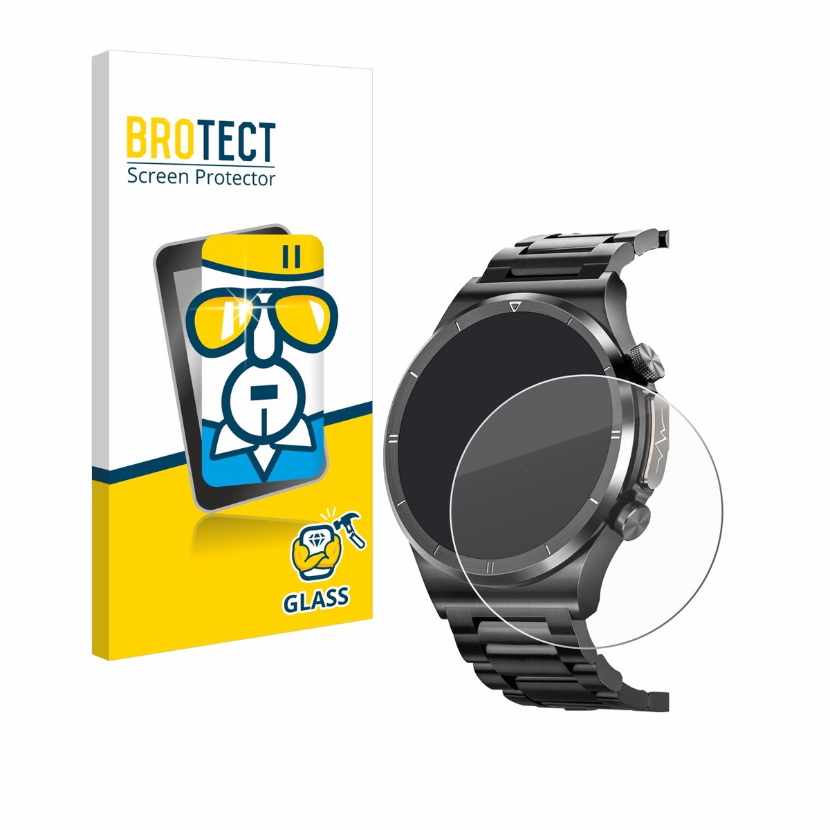 BROTECT - Glas Screenprotector voor Banlvs Smartwatch 1.39" - Gehard Beschermglas 9H