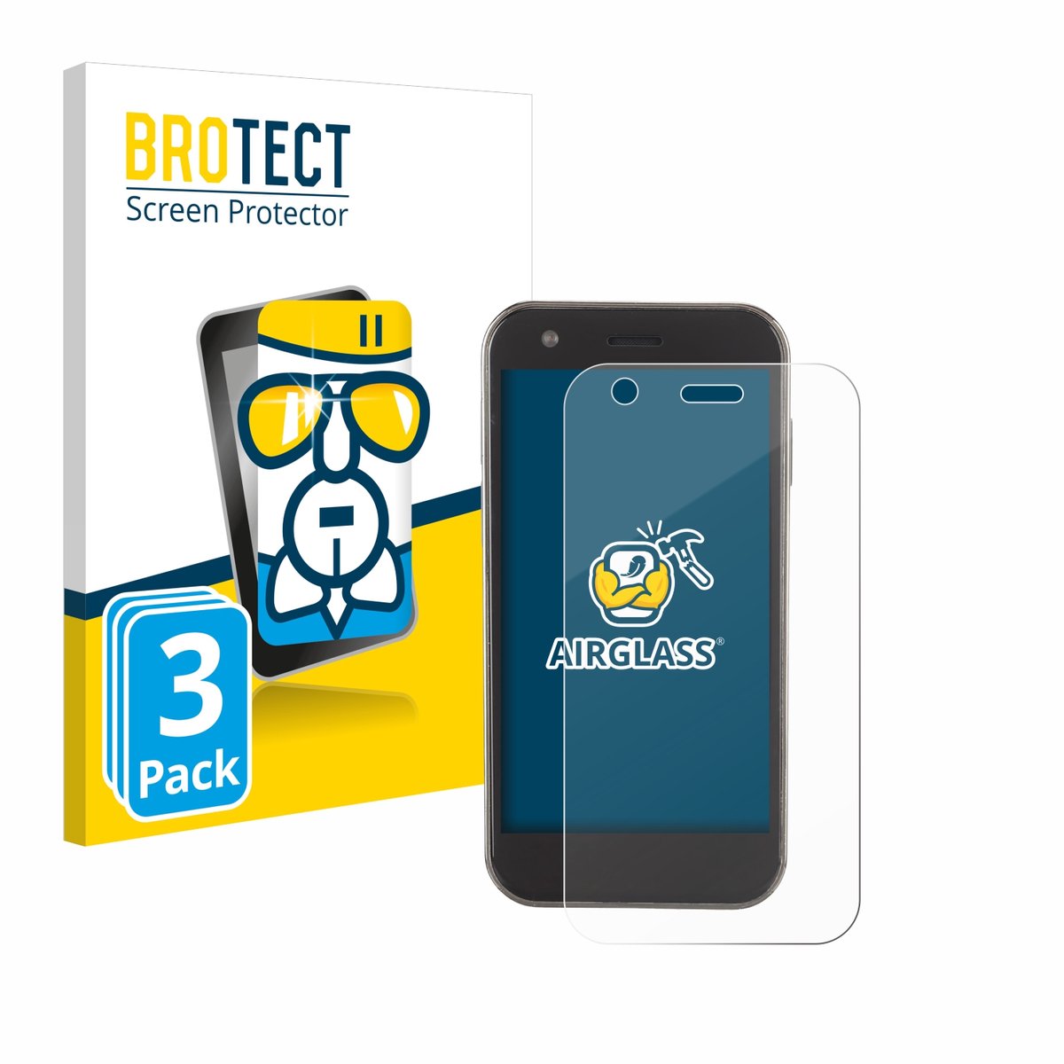 Screenprotector 3 Stuks voor Soyes XS12 Beschermglas transparant
