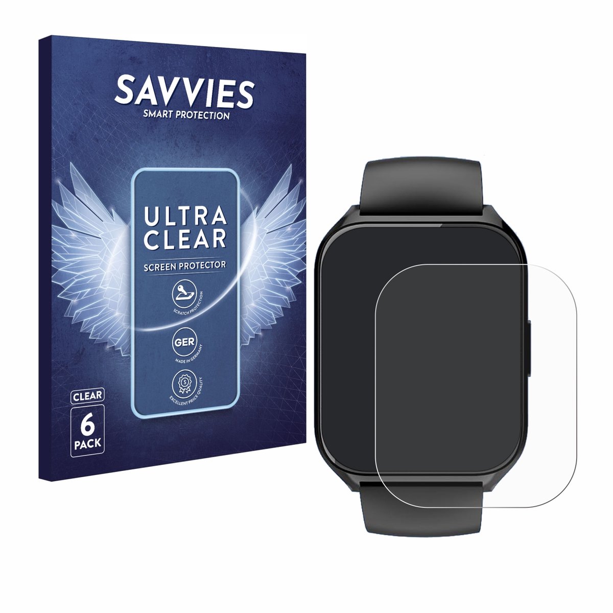 Savvies - Screenprotector voor Aycy P114 1.85" - Folie Beschermfolie transparant 6 Stuks
