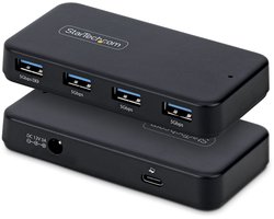 StarTech.com 4-Port USB-A Hub, 5Gbps, Self Powered, 2-in-1 USB-C en USB-A Host Kabel, 1x BC 1.2 Charging Poort, Inclusief 24W Power Adapter, MacBook en Windows