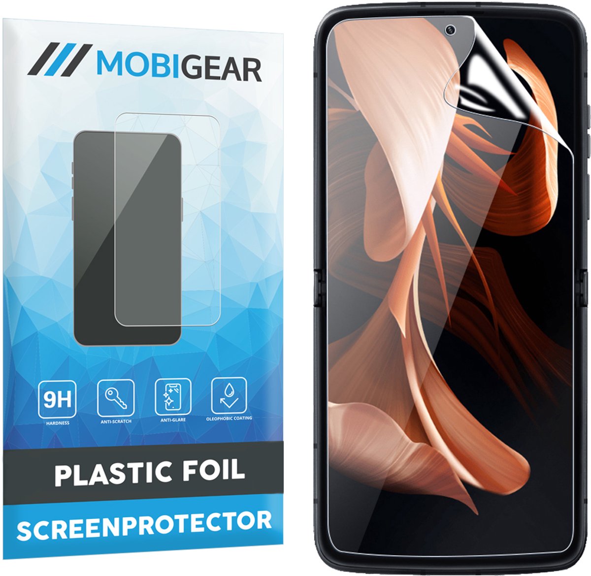 Mobigear Screenprotector geschikt voor Motorola Razr 40 Ultra Glazen | Mobigear Screenprotector - Case Friendly - Zwart