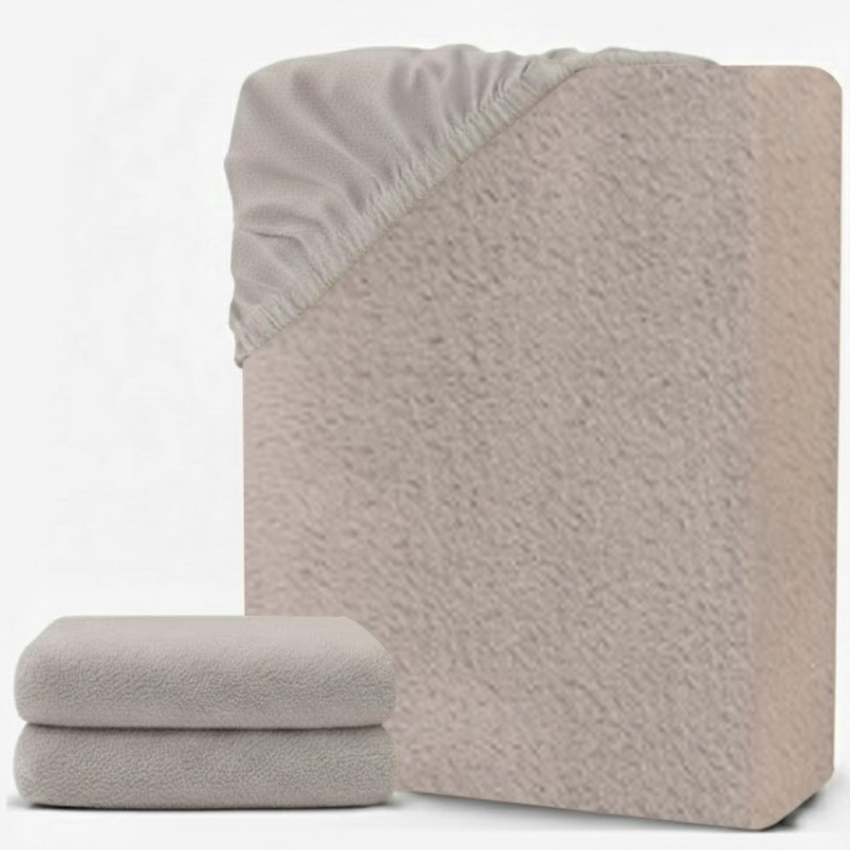 NBAP® Matrasovertrek 180x200 - Hoeslaken - Matrashoes - Super Zacht -Beige