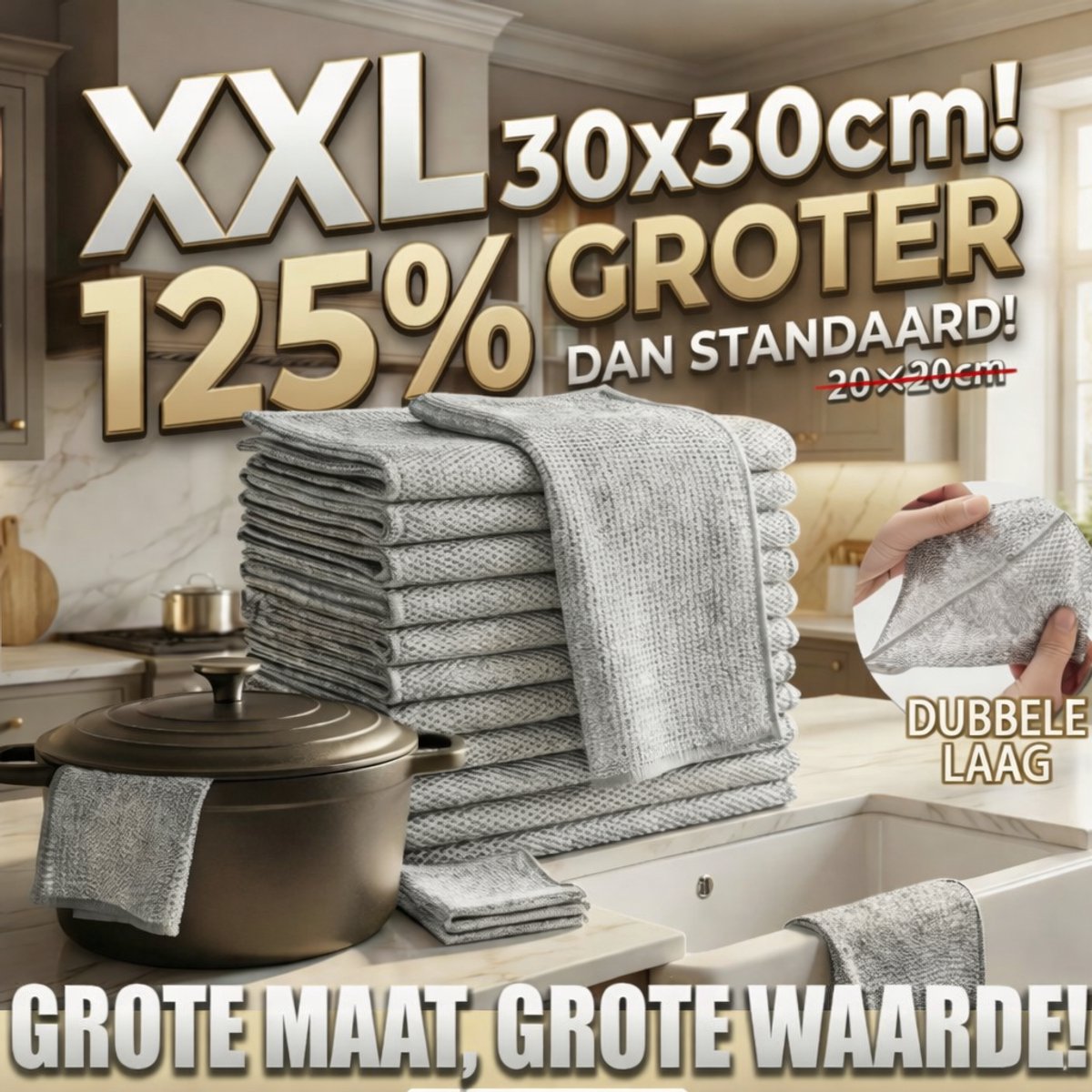 Metalen Schuursponsjes Dubbel Laags – Set van 12 | Herbruikbare Metalen Afwasdoeken voor Keuken & Schoonmaak