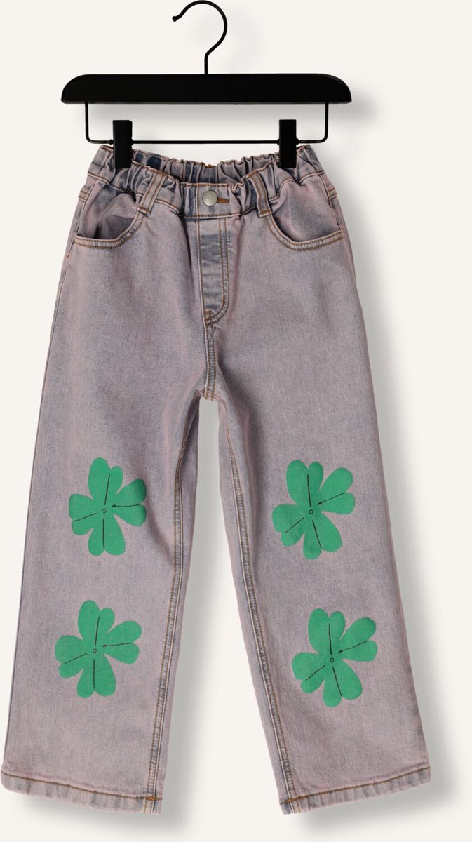 Jelly Mallow Lucky Clover Denim Pants Jeans Meisjes - Broek - Lichtblauw - Maat 104/110