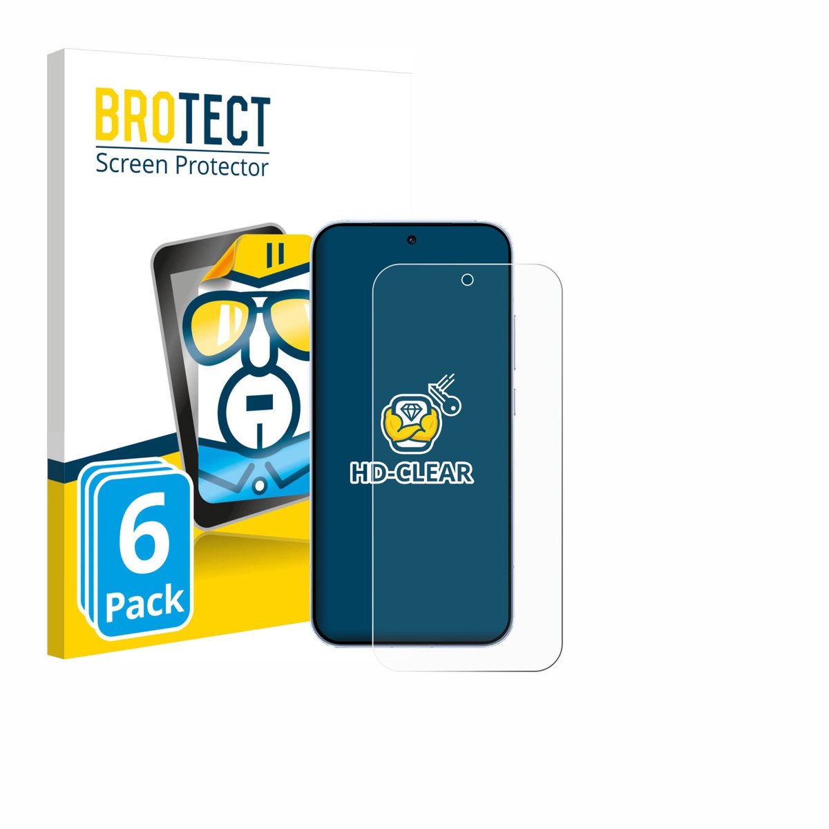 BROTECT - Screenprotector voor Oppo Reno 15 - Folie Beschermfolie transparant 6 Stuks