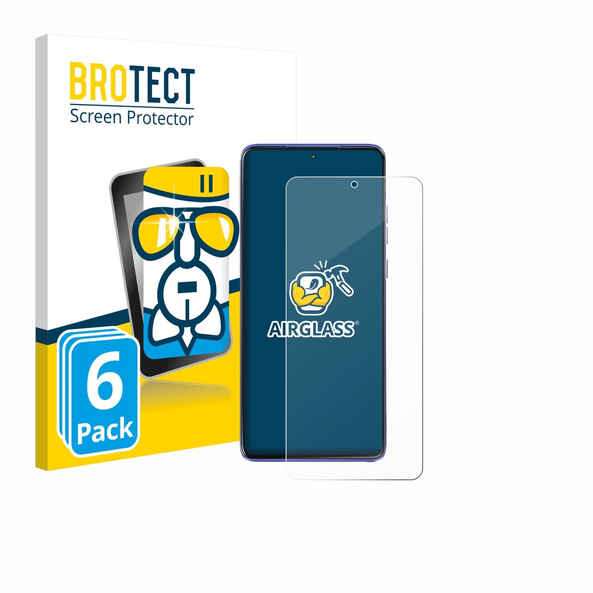 Screenprotector 6 Stuks voor Motorola Edge 60 Stylus Beschermglas transparant
