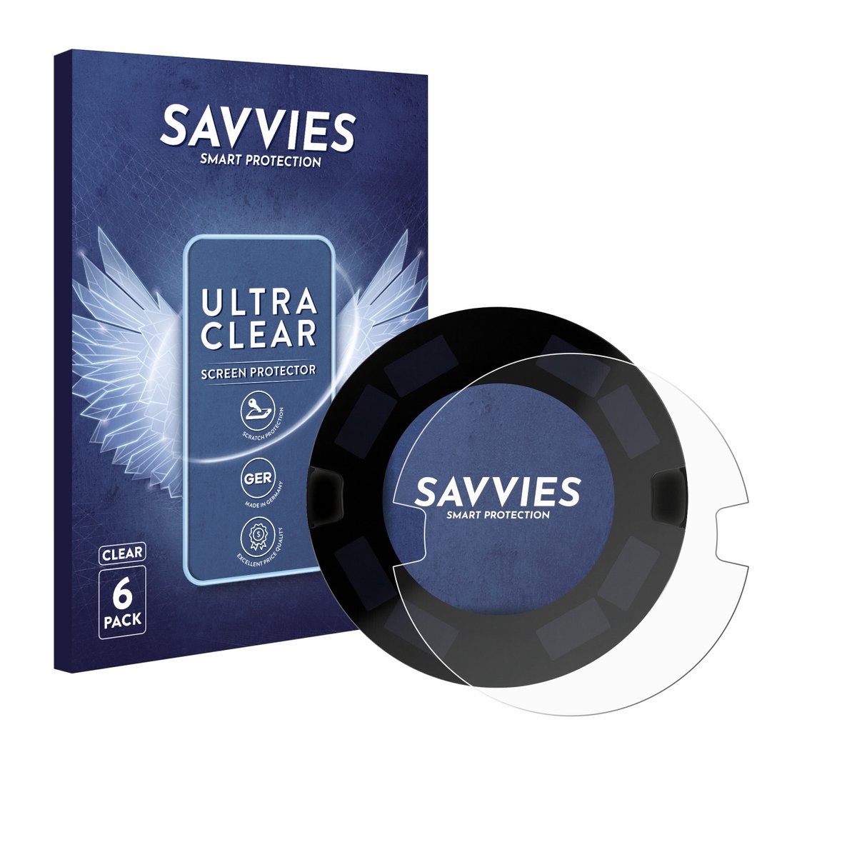 Savvies - Screenprotector voor OOONO P-DISC NO3 - Folie Beschermfolie transparant 6 Stuks