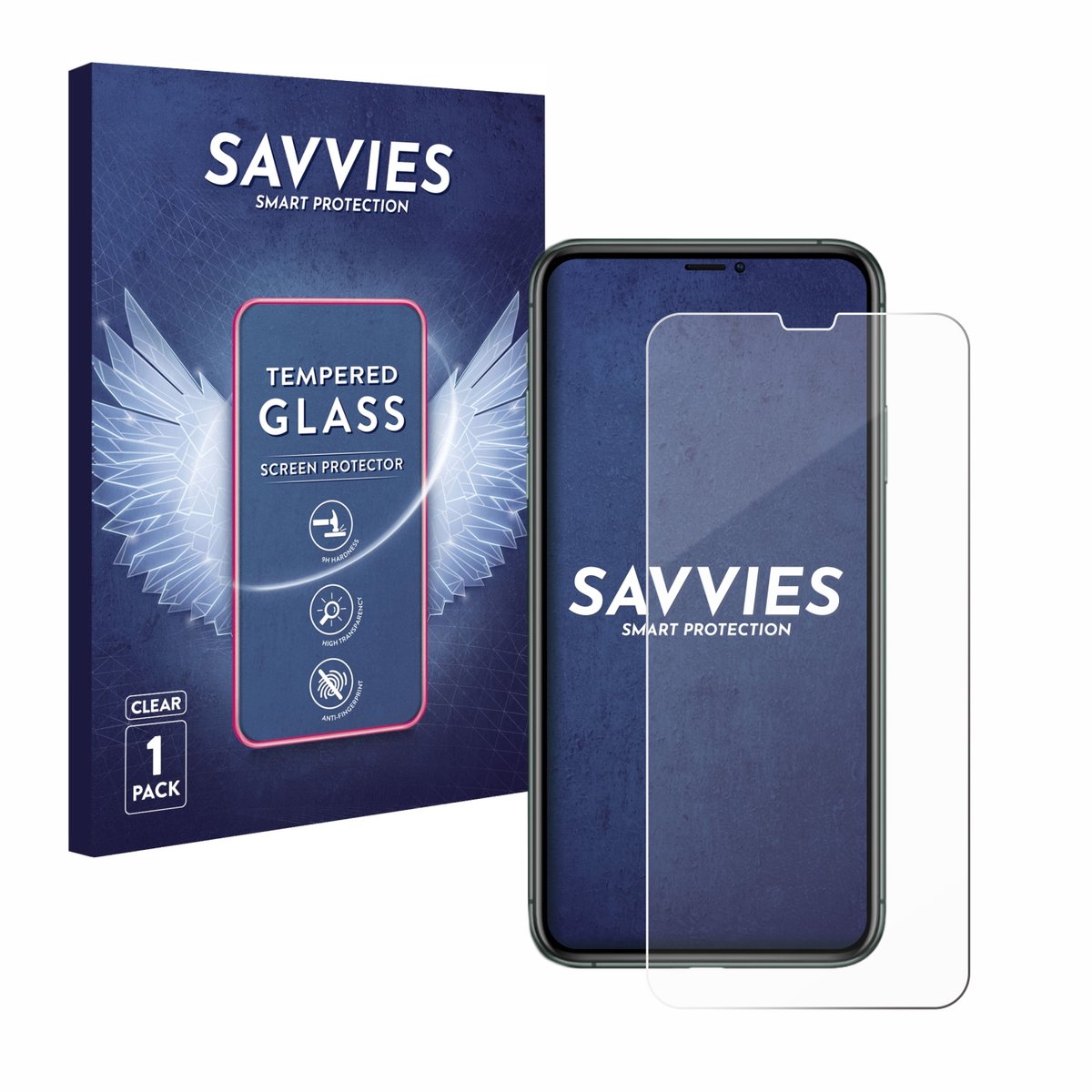 Savvies - Glas Screenprotector voor Apple iPhone 11 Pro Max - Gehard Beschermglas 9H